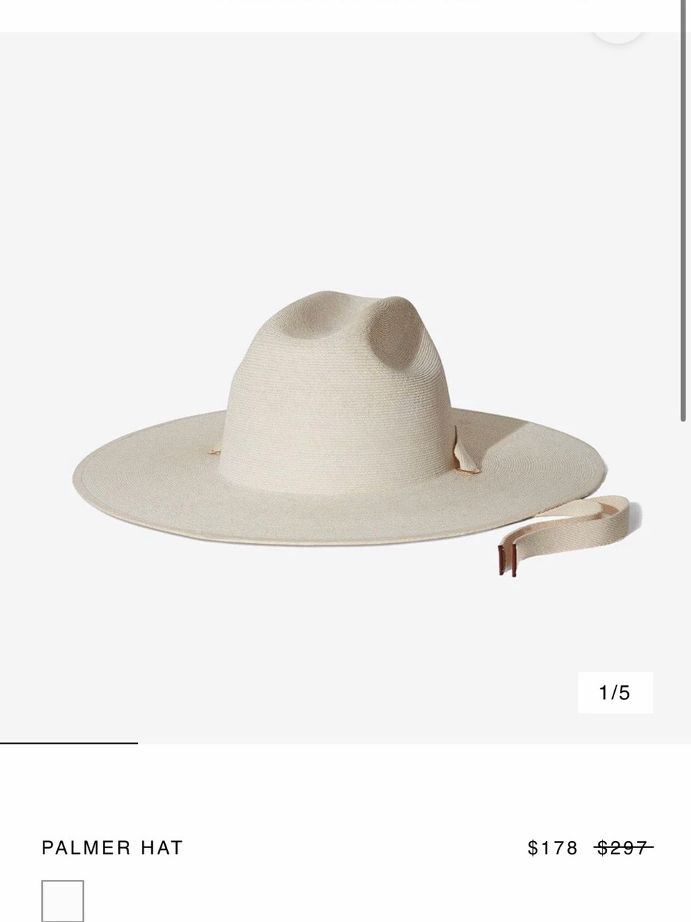 Janessa Leone Palmer Hat Medium NIB